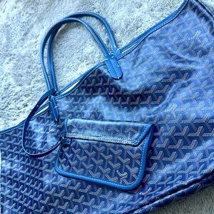 Designer-Inspired Tote PM - Classic Blue Monogram